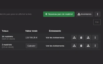 Liste des parcs