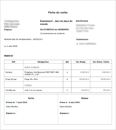 illustration fiche de sortie