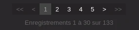 Le sélecteur de pages d'un listing.