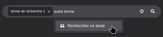 Le champ de recherche d'un listing.